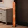 Trio Lighting Gulvlamper > Karuni gulvlampe, træ, metal, lysebrun, sort