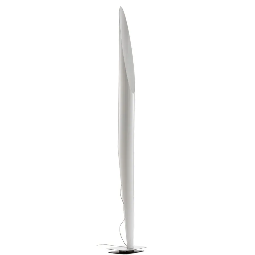 Gulvlamper|Gulvlamper ^ kdln gulvlampe Shakti, sølv, hvid satineret, højde 200 cm