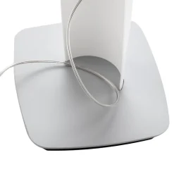 Gulvlamper|Gulvlamper ^ kdln gulvlampe Shakti, sølv, hvid satineret, højde 200 cm