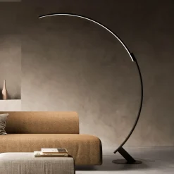 kdln Gulvlamper > LED-gulvlampe Kyudo, sort, højde 212 cm