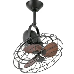 Loftventilatorer ^ FARO BARCELONA Keiki-ventilator, væg og loft, AC, mørkebrun