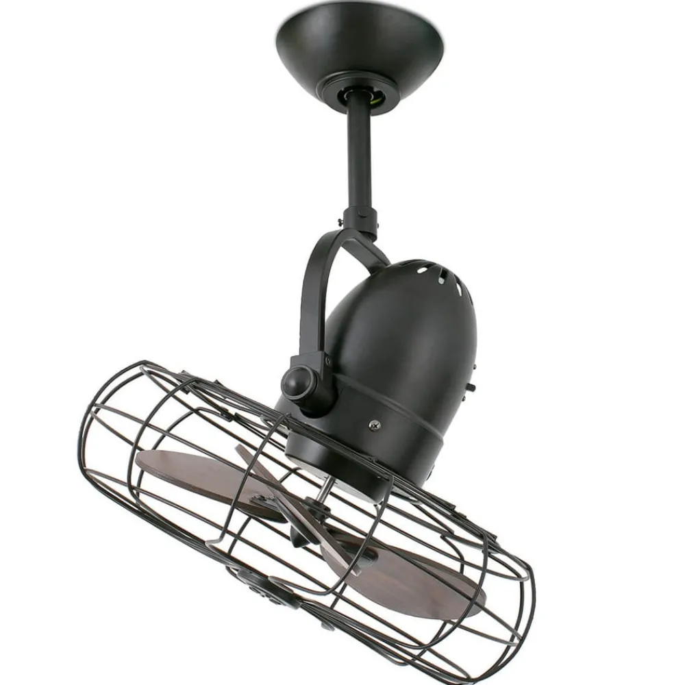 Loftventilatorer ^ FARO BARCELONA Keiki-ventilator, væg og loft, AC, mørkebrun