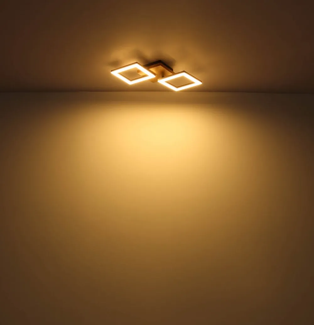 Globo Loftlamper > Kerry LED-loftlampe, længde 46 cm, sort/mørkebrun