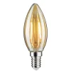 Paulmann Dæmpbar Led-Pære|Filament Pære > Kertepære E14 4,7W 2.500K guld, dæmpbar