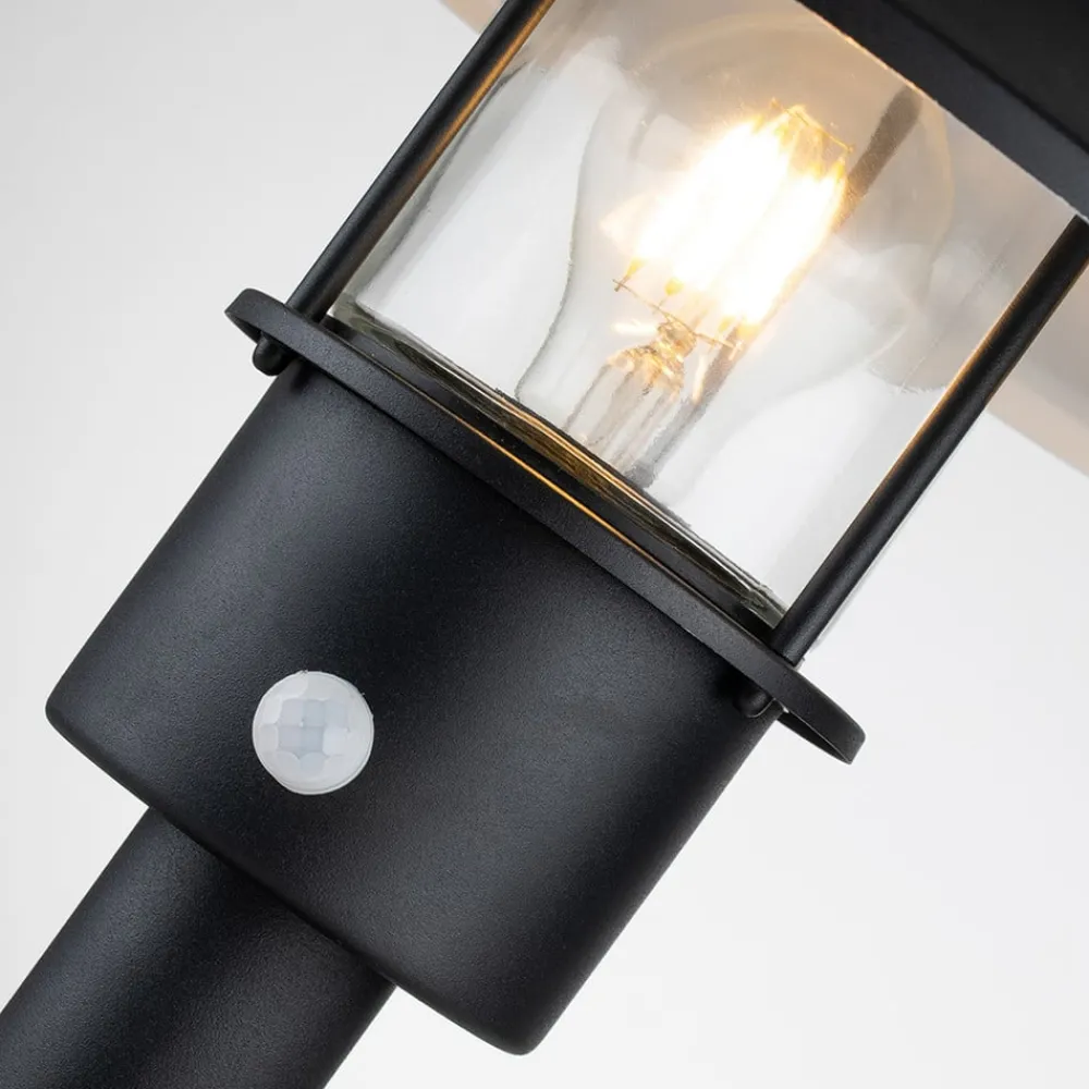 Sokkellamper Med Sensor|Sokkellamper ^ Elstead Klampenborg sokkellampe, sort, PIR-sensor
