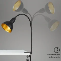 Briloner Bordlamper > Klemmelampe Hygge Comfort light Retro, sort