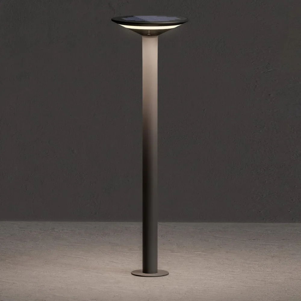 KLEWE Solcellelamper > Keope LED-vejlampe, antracit, højde 80 cm, IP65