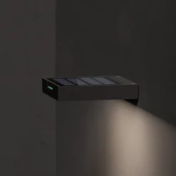 Solcellelamper ^ KLEWE LED-solcellelampe ALA WALL, antracit, aluminium, IP65