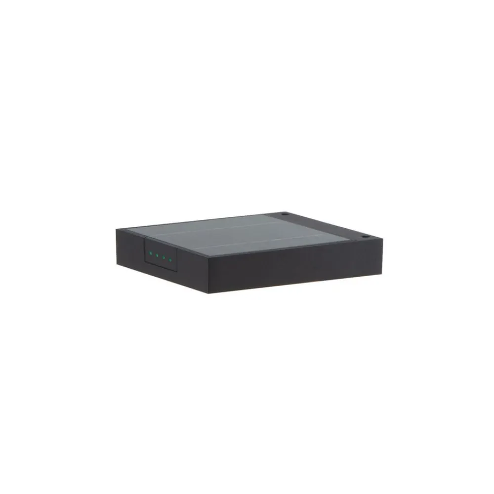 Solcellelamper ^ KLEWE LED-solcellelampe ALA WALL, antracit, aluminium, IP65