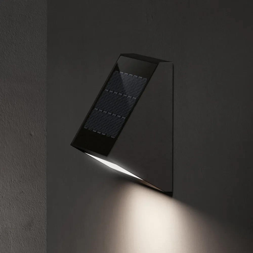 KLEWE Solcellelamper > LED-solcellelampe ECOSTEP, antracit, 17 cm, IP65