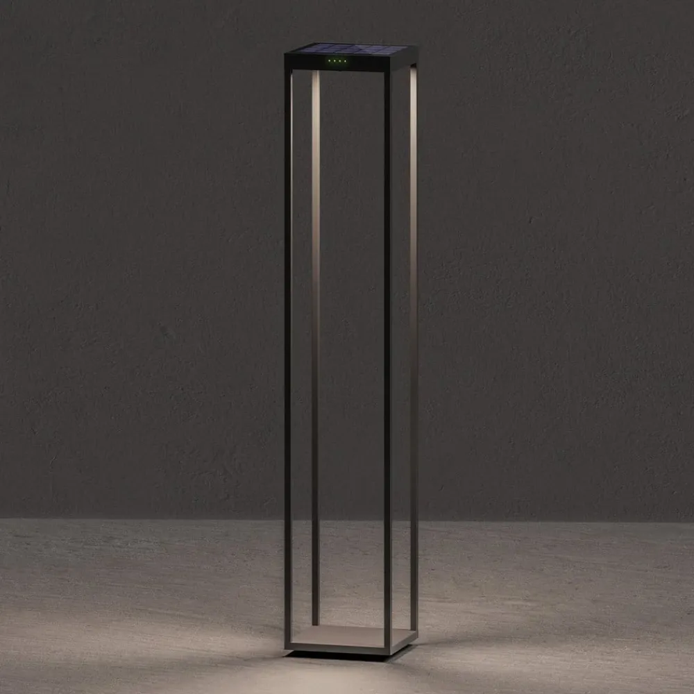 KLEWE Solcellelamper > LED-solcellelampe RADIA MEGA, antracit, 110 cm, aluminium IP65