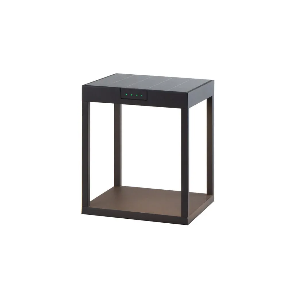 KLEWE Solcellelamper > LED-solcellelampe RADIA GROUND, antracit, 25 cm aluminium IP65
