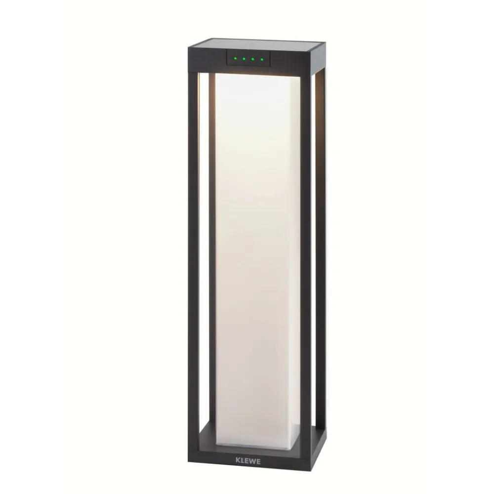 Dekorationsbelysning|Solcellelamper ^ KLEWE LED-solcellelampe RADIA MAXI MOON, antracit, 50 cm, IP65