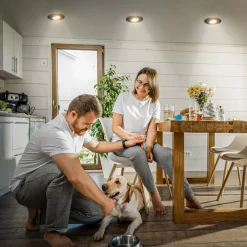 Briloner Indbygningsspots > Klira indbygningslampe, sort, Ø 9 cm, drejelig, 3 stk