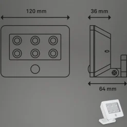 Briloner Udendørs Spot > Kollig udendørs LED-spot med sensor, IP54, hvid