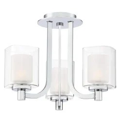 QUOIZEL Loftlamper > Kolt IP44-loftslampe med dobbelte glasskærme