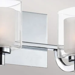 Væg- Og Spejllamper ^ QUOIZEL Kolt IP44 væglampe med dobbelt glasskærm, to-lys version