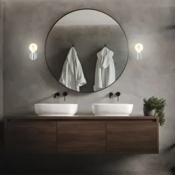 Væglamper ^ Briloner Kosol væglampe til badet, IP44, E27, krom