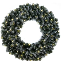 Dekorationsbelysning|Julepynt ^ STAR TRADING Krans Sixten med 60 lysdioder, 70 cm