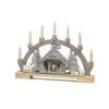 Konstsmide Christmas Vinduesdekoration > Krybbe LED-adventsstage af træ, batteridrift