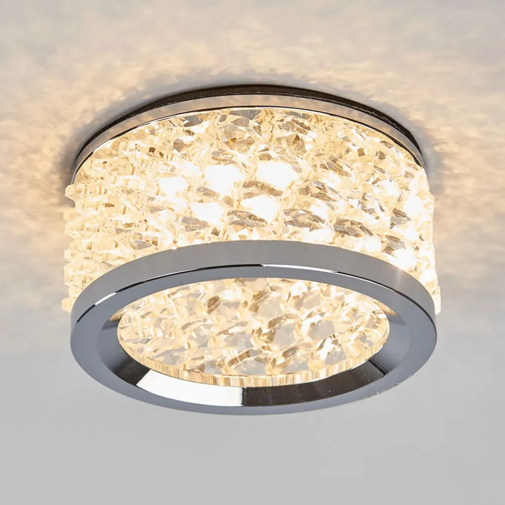 Indbygningsspots|Spotlights ^ ORION Krystalbesat indbygningslampe Iwen, krom
