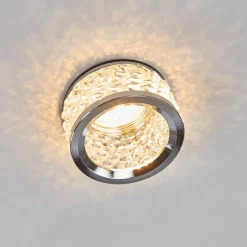 Indbygningsspots|Spotlights ^ ORION Krystalbesat indbygningslampe Iwen, krom