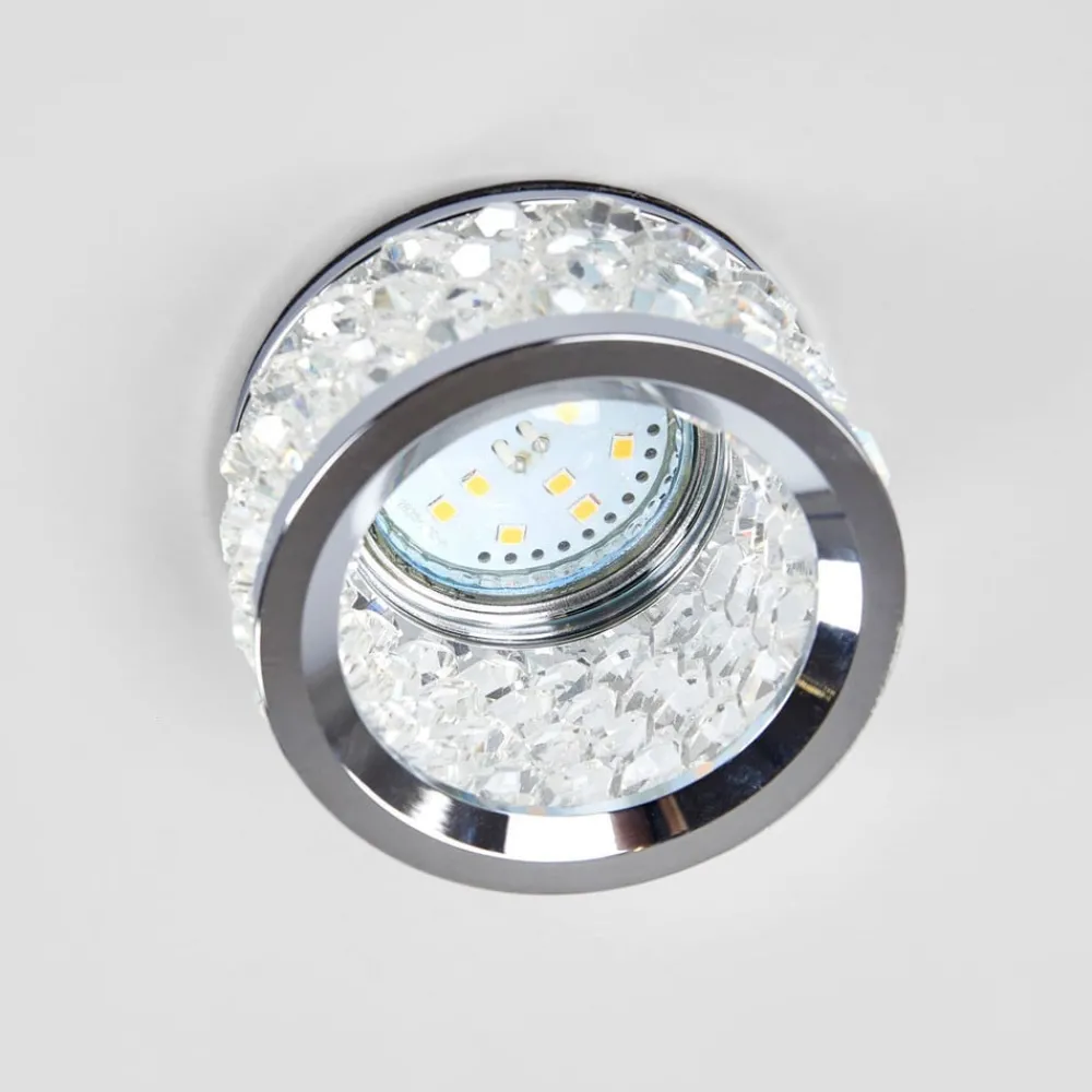 Indbygningsspots|Spotlights ^ ORION Krystalbesat indbygningslampe Iwen, krom