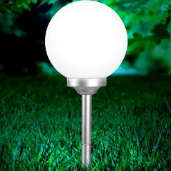 Globo Dekorationsbelysning|Solcellelamper > Kugleformet solcellelampe Celyn, 30 cm