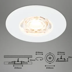 Briloner Loftlamper|Indbygningsspots > Kulana Mini indbygget spot LED IP44 3 stk hvid