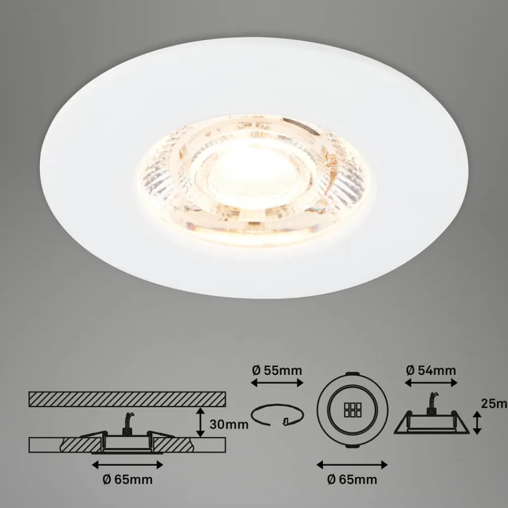 Briloner Loftlamper|Indbygningsspots > Kulana Mini indbygget spot LED IP44 3 stk hvid