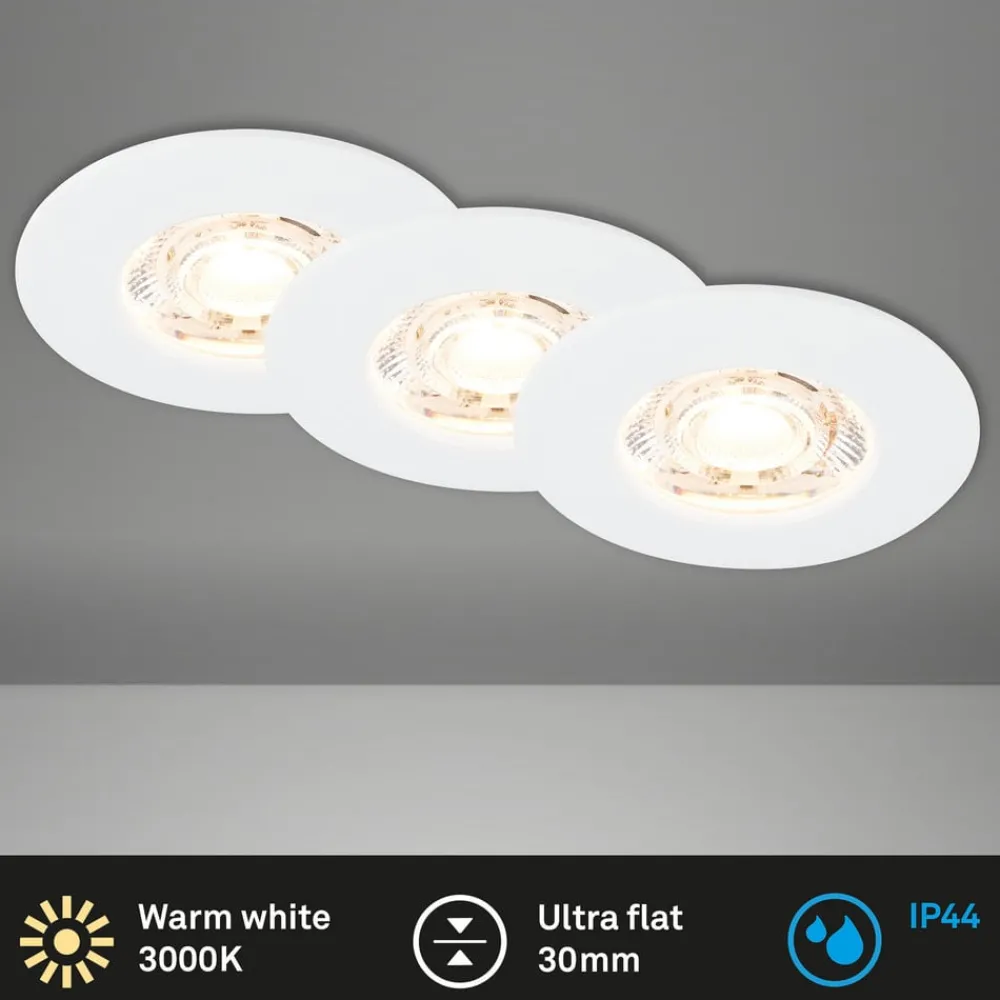 Briloner Loftlamper|Indbygningsspots > Kulana Mini indbygget spot LED IP44 3 stk hvid