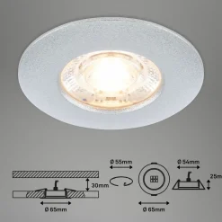 Briloner Loftlamper|Indbygningsspots > Kulana Mini indbygget spot med LED IP44 3er krom