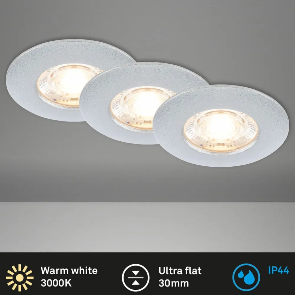 Briloner Loftlamper|Indbygningsspots > Kulana Mini indbygget spot med LED IP44 3er krom