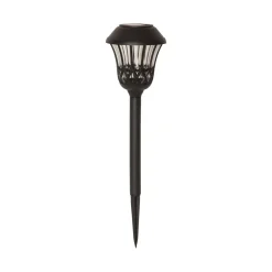 STAR TRADING Solcellelamper > Lace LED-lampe med jordspyd, sort, højde 31 cm, sæt med 4 stk