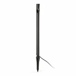 FARO BARCELONA Udendørs Spot > Lampe med jordspyd Bezel, sort, aluminium, højde 60 cm