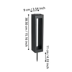 Solcellelamper|Udendørs Spot ^ EGLO Lampe med jordspyd 48934, sort