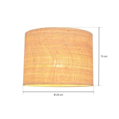 Lampeskærme ^ HELAM Lampeskærm Abba E27 Ø20/højde 15 cm, rattan