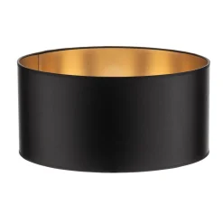 HELAM Lampeskærme > Lampeskærm Alba, Ø 40 cm, E27, sort/guld