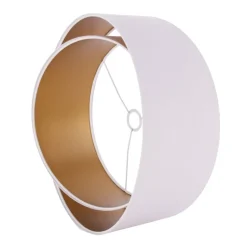 Lampeskærme ^ Maco Design Lampeskærm Chloe, Ø 50 cm, udvendig hvid, indvendig guldfarvet
