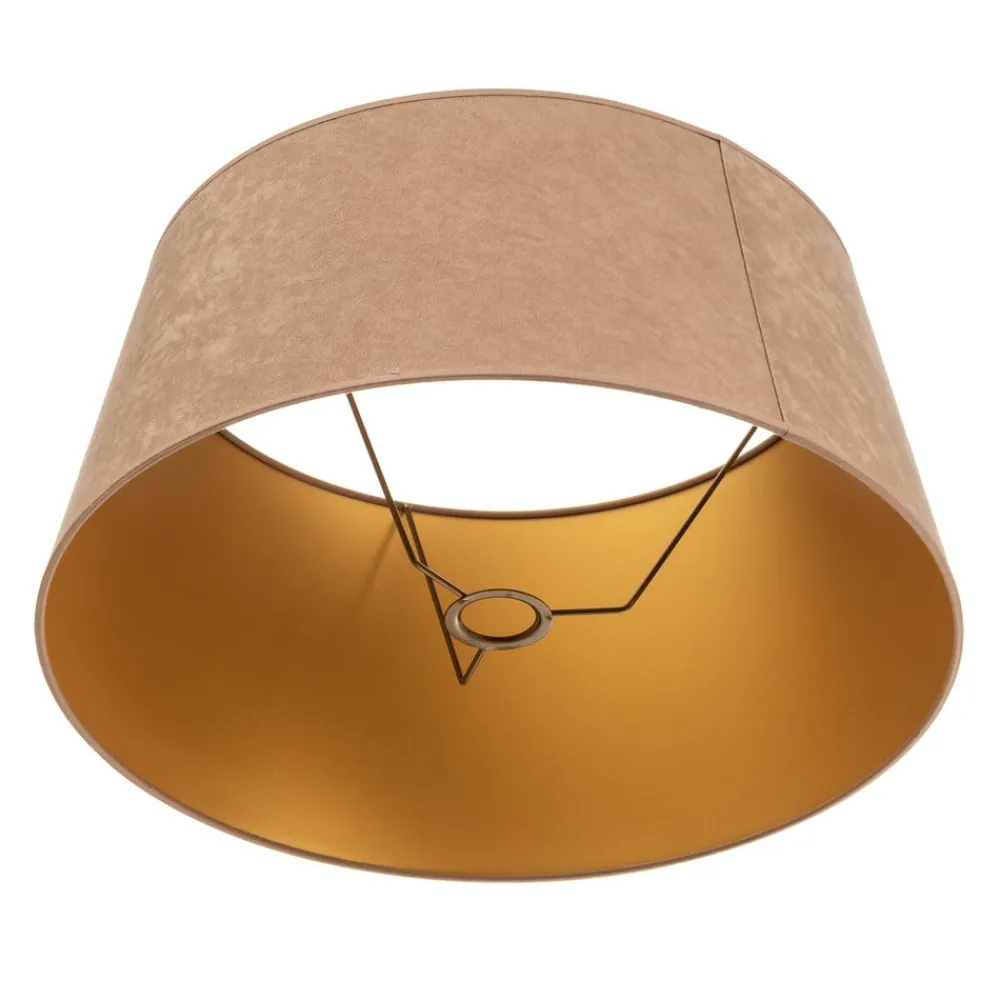 Lampeskærme ^ Duolla Lampeskærm Cone højde 25,5 cm, beige/guld