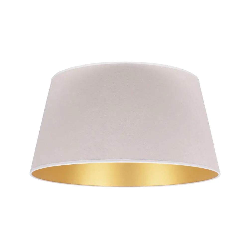 Lampeskærme ^ Duolla Lampeskærm Cone højde 25,5 cm, ecru/guld