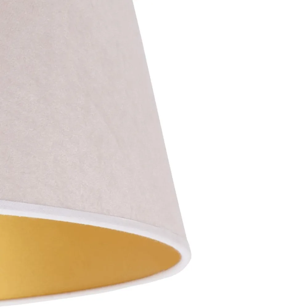 Lampeskærme ^ Duolla Lampeskærm Cone højde 25,5 cm, ecru/guld
