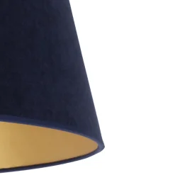 Duolla Lampeskærme > Lampeskærm Cone højde 18 cm, mørkeblå/guld