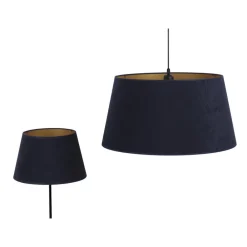 Duolla Lampeskærme > Lampeskærm Cone højde 18 cm, mørkeblå/guld