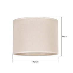 Lampeskærme ^ Duolla Lampeskærm Roller, beige, Ø 25 cm, højde 18 cm