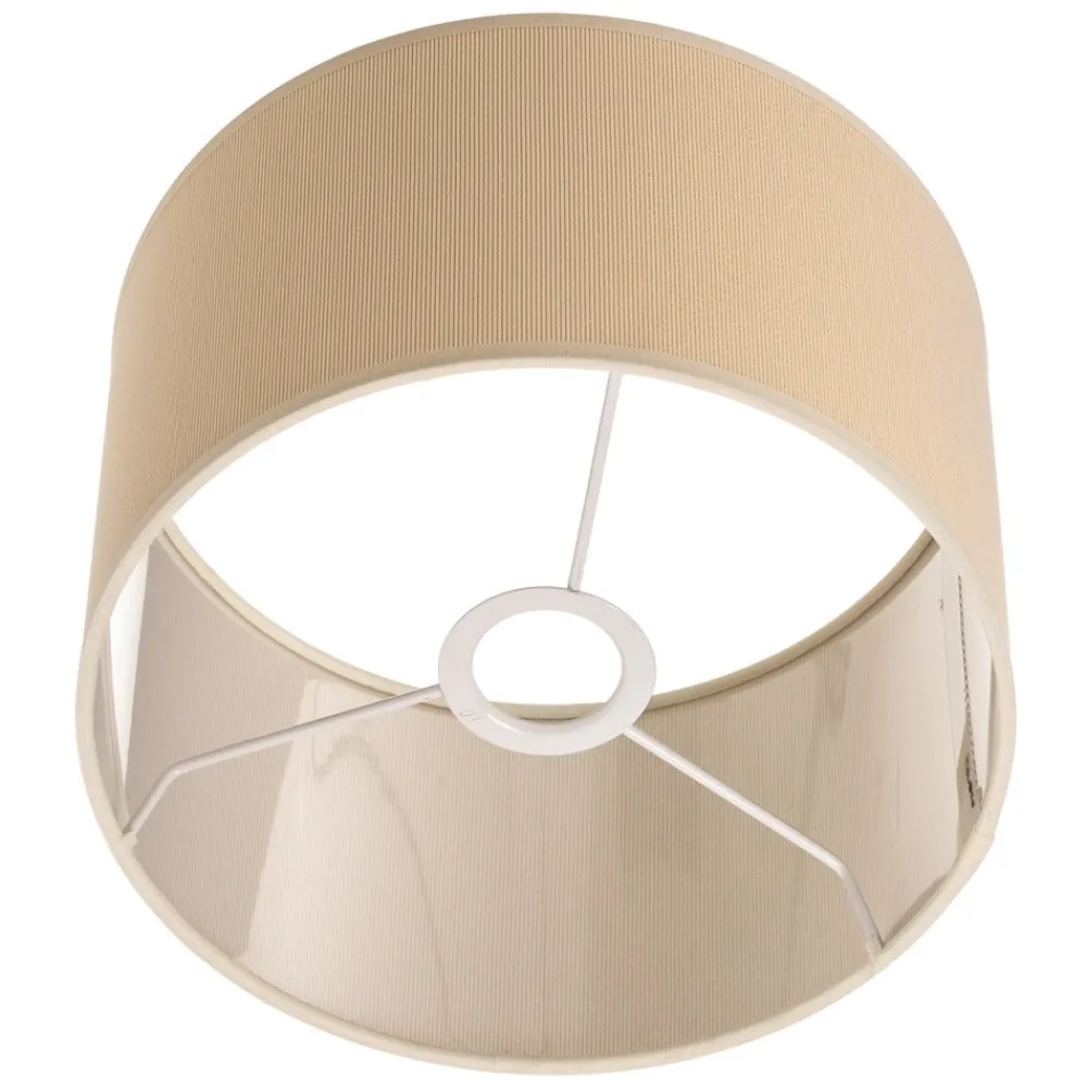 Lampeskærme ^ Duolla Lampeskærm Roller Ø 25 cm, ecru/guld