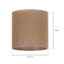 Duolla Lampeskærme > Lampeskærm Roller, lysebrun, Ø 15 cm, højde 15 cm