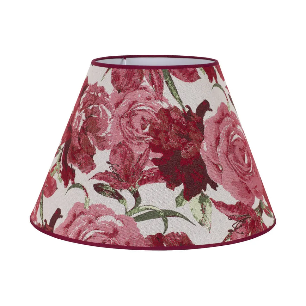 Duolla Lampeskærme > Lampeskærm Sofia Højde 31 cm, blomstermønster rød
