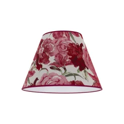 Lampeskærme ^ Duolla Lampeskærm Sofia Højde 25 cm, blomstermønster rød