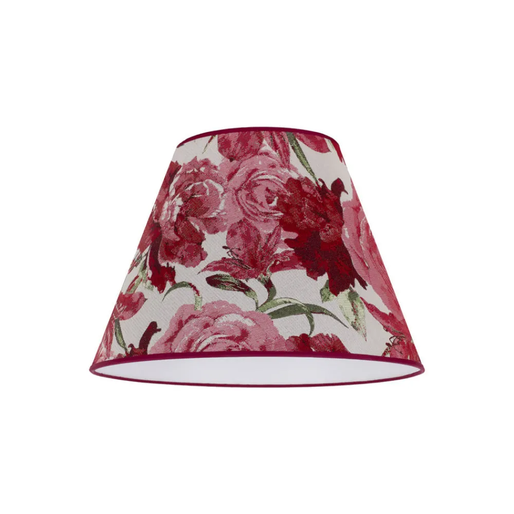 Lampeskærme ^ Duolla Lampeskærm Sofia Højde 25 cm, blomstermønster rød